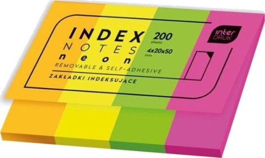 Interdruk Indeksfaner Neon 200 Stk