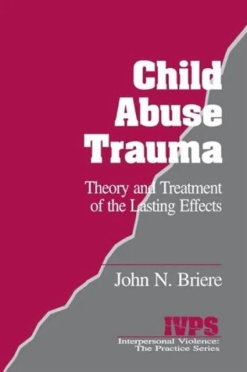 Child Abuse Trauma Av John N. Briere