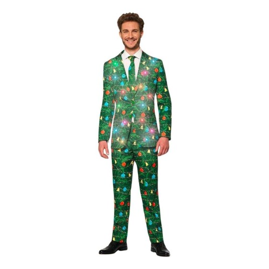 Opposuits Suitmeister Christmas Green Tree Light Up Dress