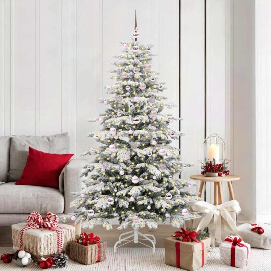  Kunstig sammensatt juletre Hvit 180 cm PE og PVC