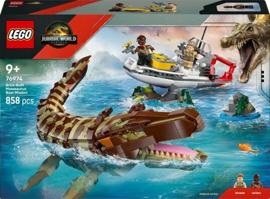 LEGO Jurassic World På båtjakt etter klossebygd mosasaur 76974