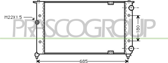 PRASCO ST027R006 Radiator motorkjøling