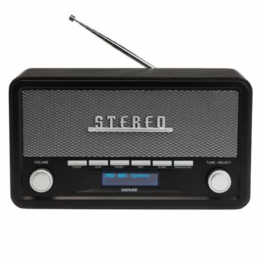 Denver DAB-18 DAB-radio med Bluetooth Mørk Grå