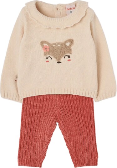 Boboli Set For Baby Girl Cream 62