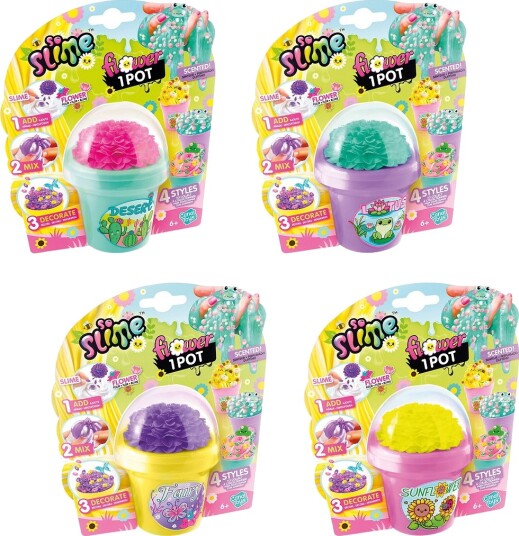 So Slime Gjør-det-selv-Slim Slime Flower 1 Potte Asst. So Slime OneSize Slim