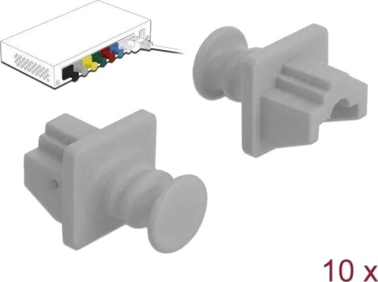 DeLOCK RJ45 Støvdeksel Grå - Pakke med 10 Stk. DeLOCK RJ45 Støvdeksel Grå - Pakke med 10 Stk.