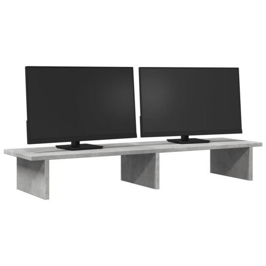  Skjermstativ betonggrå 100x27x15 cm konstruert tre