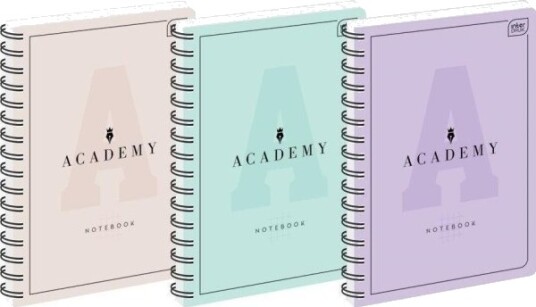 Academy Pastel Notatbok A5/100K Rute 5 Stk.