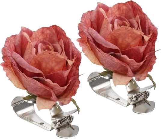 2 stk Gardinklips Gardinspenne Gardinblomst Gardinbånd Draperi Båndholdere Dusjgardin Båndholder