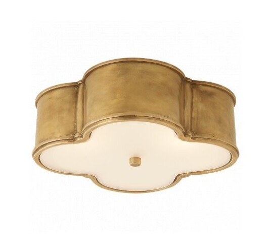 Basil 17" Flush Mount Natural Brass