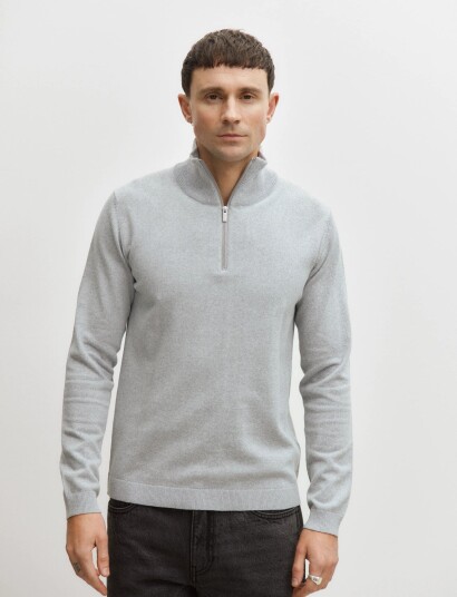 Enkel Studio Half Zip Knit Grey S