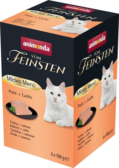 Animonda Vom Feinsten Våtfôr Adult Mild Meny & Laks Kalkun 6 X 100 G