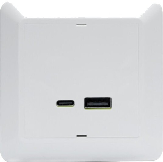 Namron GAN USB A+C Hurtiglader 65W Hvit - 6603283 Namron GAN USB A+C Hurtiglader 65W Hvit - 6603283