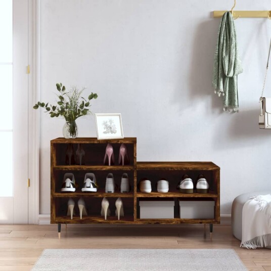 Skoskap røkt eik 102x36x60 cm konstruert tre 8721012114241