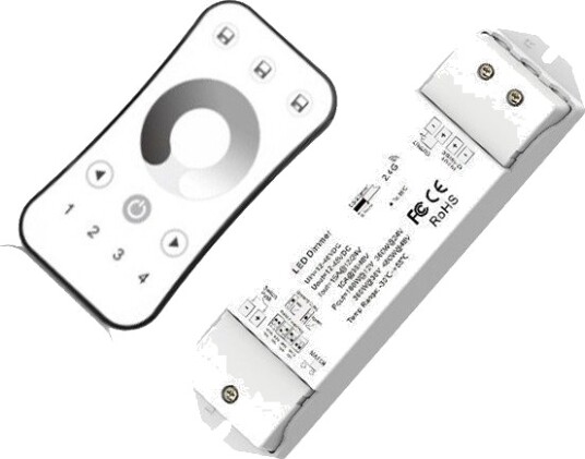 Ledlife LEDlife rWave dimmer med fjernkontroll og holder   Avlastning i begge ender 12V 180W 24V 360W