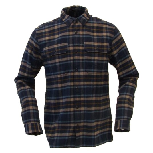 Patagonia  M L/S Fjord Flannel Shirt Herre, INNA Independence: New Navy, XL