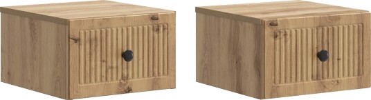 Vegghengt Nattbord 2 pcs Artisan eik 33 x 34,5 x 20 cm