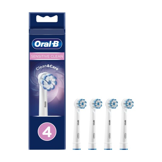 Oral-B Sensitive Clean & Care 4-pk Tannbørstehoder Hvit Oral-B Sensitive Clean & Care 4-pk Tannbørstehoder Hvit