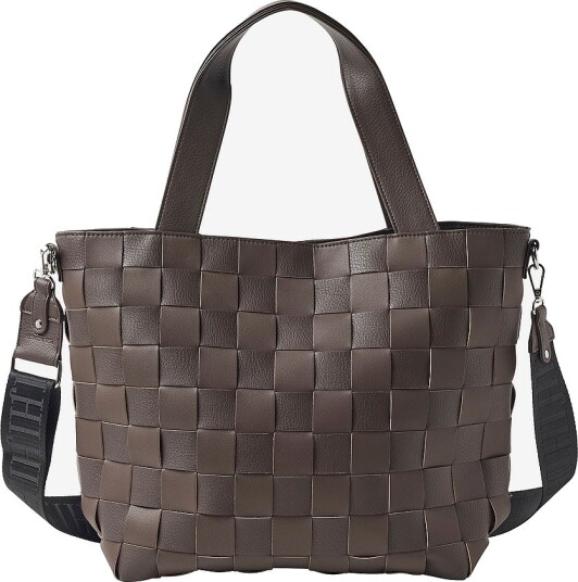Ilse Jacobsen Vesken Braided Cross body Shopper Brun