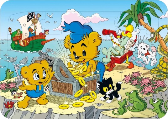 Kärnan Bamse Rammepuslespill Pirat 16 Brikker