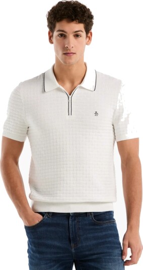 Original Penguin 14Gg Cttn Links Stit   White   XXL