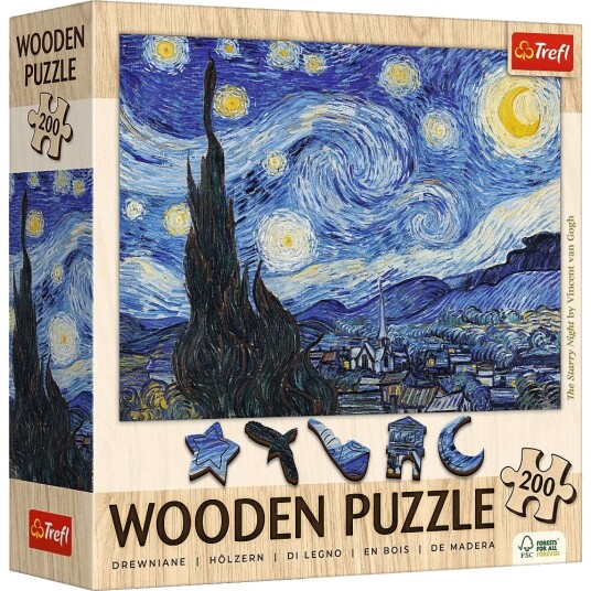 Trefl Trepuslespill 200 brikker Vincent van Gogh: Stjernenatt Trefl Trepuslespill 200 brikker Vincent van Gogh: Stjernenatt