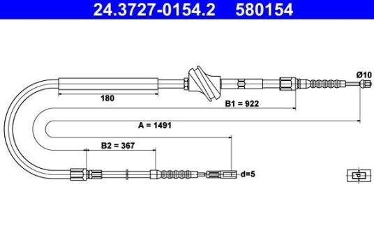 Bremsewire ATE 24.3727 0154.2