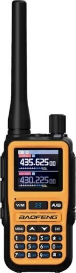 Baofeng UV-5R EU mini walkie-talkie, VHF/UHF, luftfartsbånd, oransje