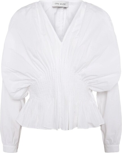 Copenhagen Muse Cmpoplin Blouse   BRIGHT WHITE   S