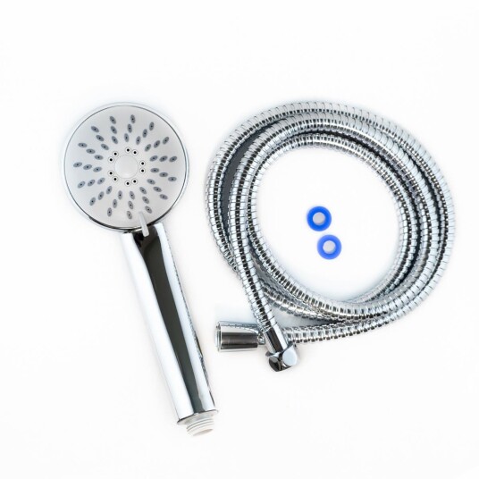 Sanipro Dusjhode med 150cm Slange Krom Sanipro Dusjhode med 150cm Slange Krom
