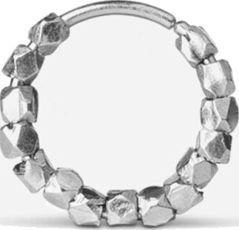 Bead Twist Earring - Silver