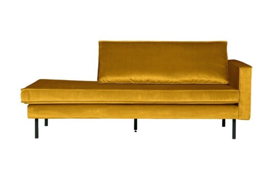 BePureHome Rodeo Daybed Okker velur - høyrevendt