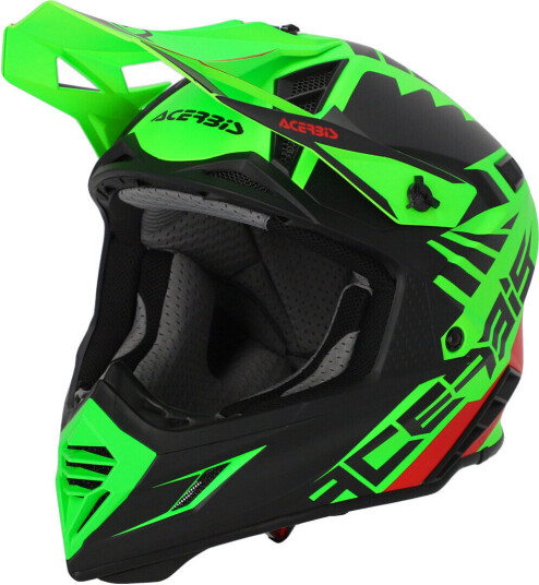 Acerbis X-Track 2023 Motocross hjelm XS Svart Grønn Acerbis X-Track 2023 Motocross hjelm XS Svart Grønn