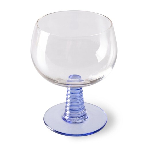 HK Living Swirl vinglass lav Bl?