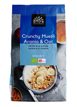 Urtekram Crunchy Müsli Aronia & Havre 450g Urtekram Crunchy Müsli Aronia & Havre 450g