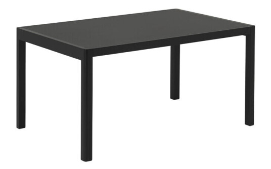 Muuto Workshop spisebord Black linoleum-Black 140 x 92 cm