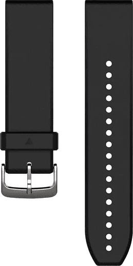 Garmin Quickfit® 22 Watch Bands, Black/silver Silicone