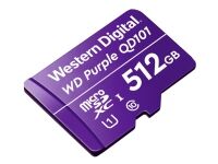 Western Digital WD Purple SC QD101 WDD512G1P0C - Flash-minnekort - 512 GB - UHS-I U1 / Class10 - microSDXC UHS-I - lilla