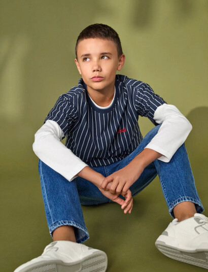 ONLY & SONS Osjfred Life Loose Ls Tee Jrs Noos White 146 152
