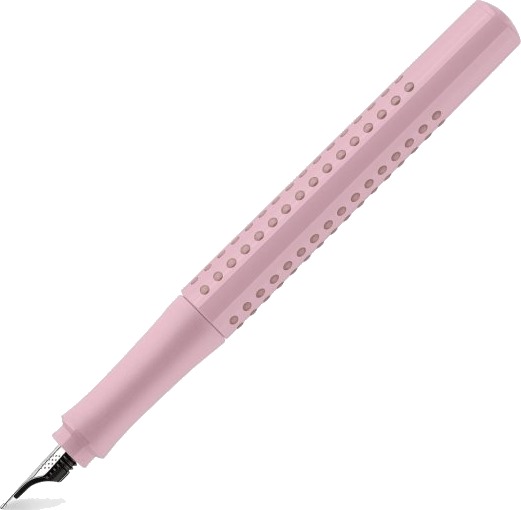 Faber-Castell Grip 2010, Rosa, Fyllesystem Med Patron, Blå, Kursiv Pennesplitt, Ekstra Fin, Ambidekstriøs