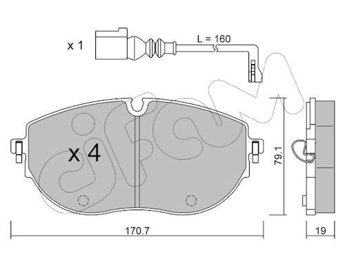 Bremseklosser CIFAM 822-1322-0