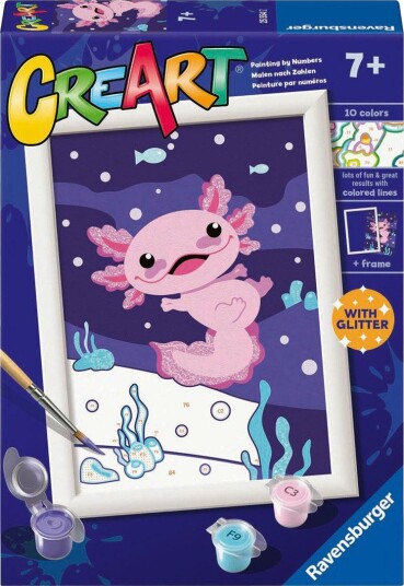 Ravensburger CreArt Mal etter nummer 7+ år Axolotl