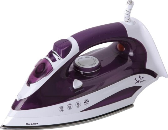 Jata PL225 Dampstrykejern - 2400 W - Rustfritt Stål, Hvit/Lilla