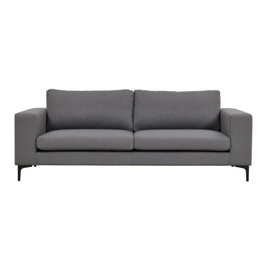 Venture Home Design Bolero 3-pers. Sofa, Grå Stoff m. Svarte ben 1616154-01-0 1616153-01-0