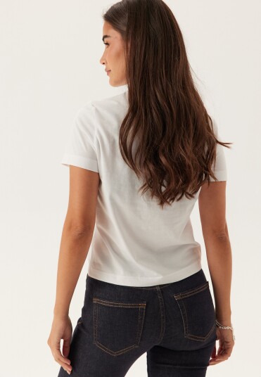 Calvin Klein Jeans Ss Fitted Script Calvin Klein Te White L