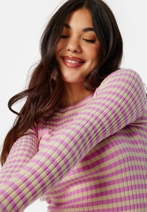 Pieces Pccrista LS O-Neck Knit Lavender XS