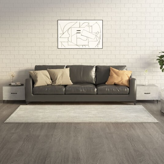 vidaXL Salongbord med metallben 2 stk betonggrå 50x50x40 cm