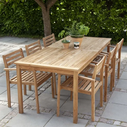 Cinas Oxford 90x210 cm spisebord teak Cinas Oxford 90x210 cm spisebord teak