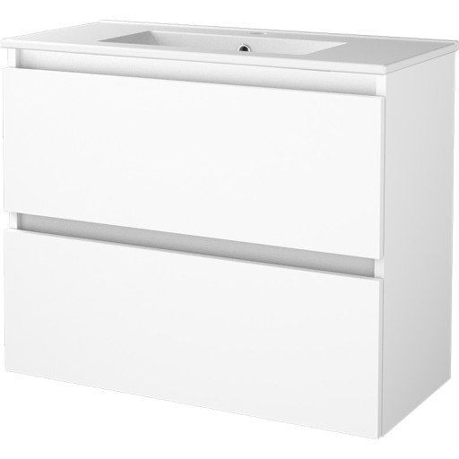 Sanibell Basicline møbelpakke, 80x39 cm, hvithøyglans Sanibell Basicline møbelpakke, 80x39 cm, hvithøyglans