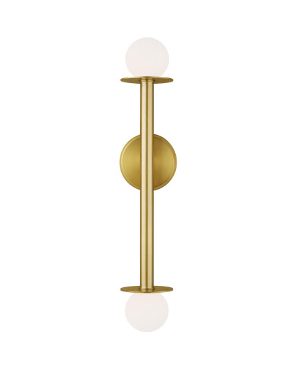 Visual Comfort Nodes Double Sconce Brass Visual Comfort Nodes Double Sconce Brass